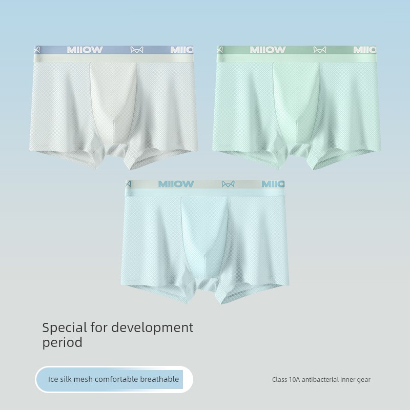 MiiOW Kids Youth Ice Silk Summer Children's Underwear — 8