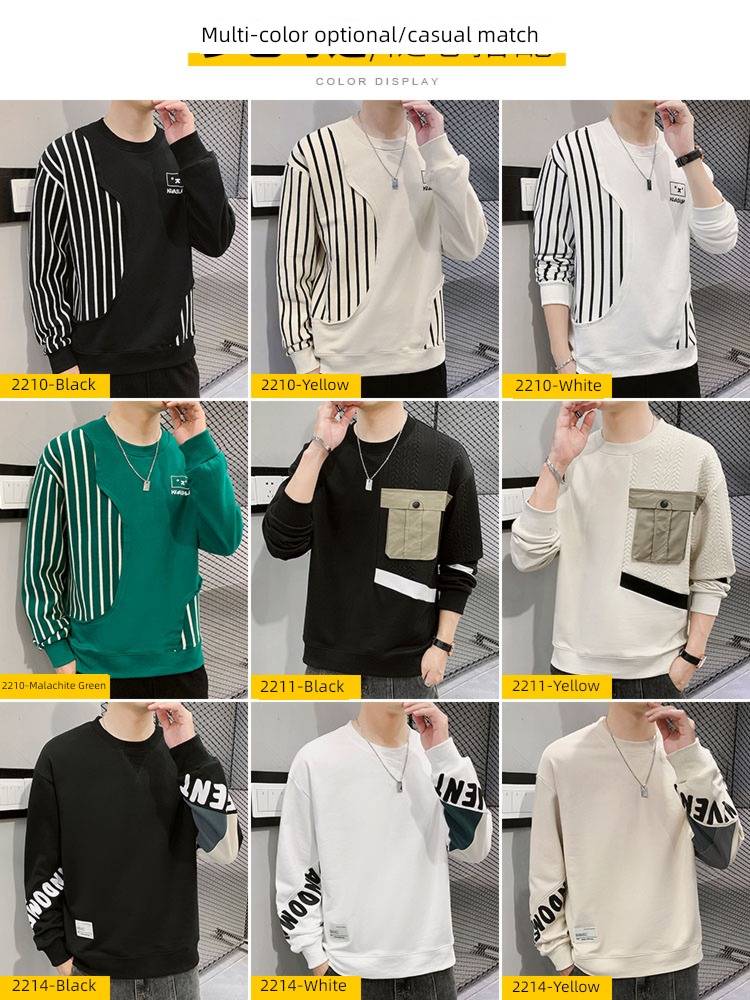 NGGGN man Round neck Autumn and winter Sweater Long sleeve T-shirt