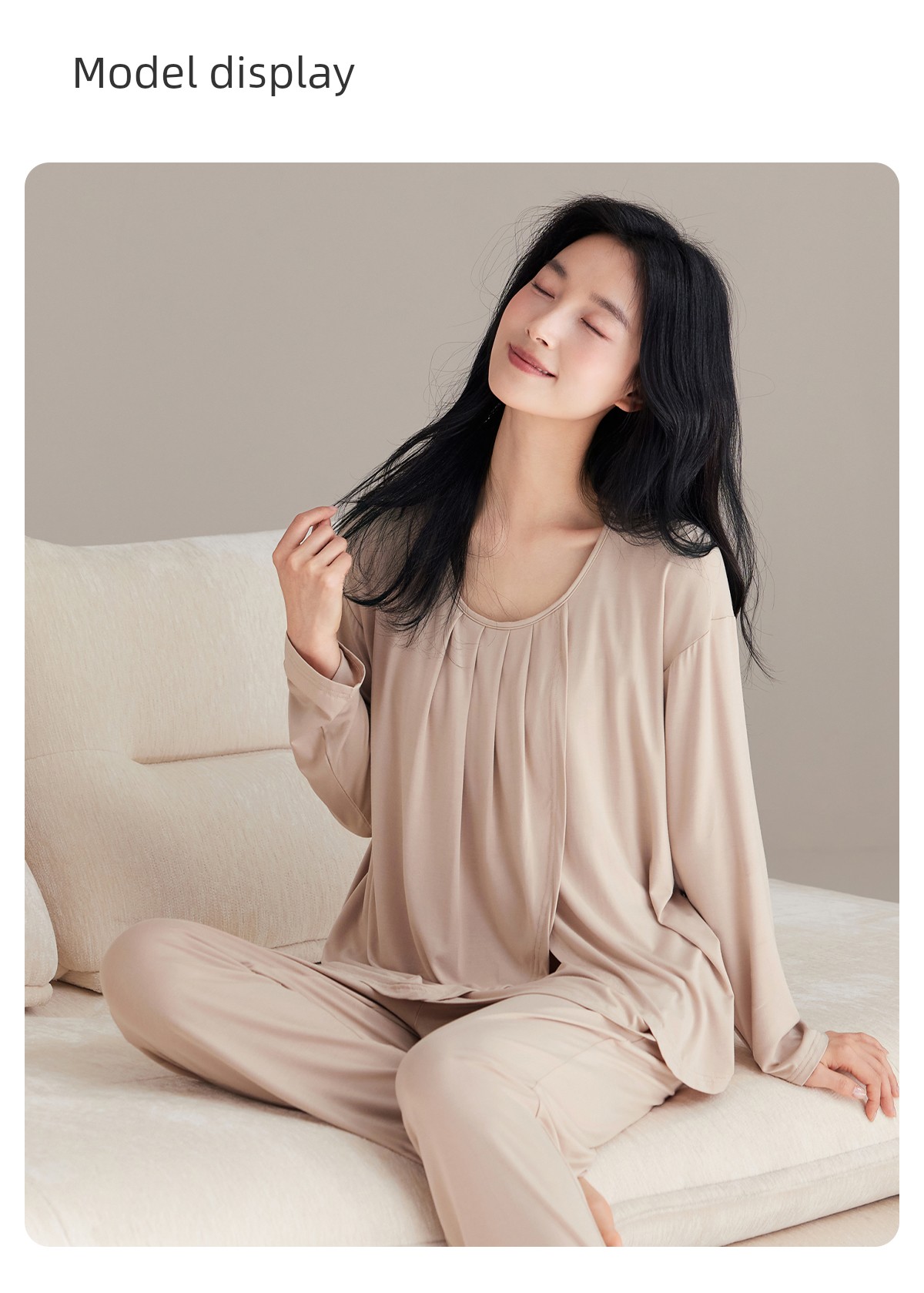Jq Jingqi Postpartum Clothing Pure Cotton Sweat-Absorbent Postpartum Nursing Pajamas for Pregnant Women Breastfeeding and Maternity Home Wear Autumn Season — 23