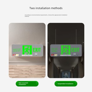 Fire Emergency Emergency Exit Indicator 24-220V Neutral Stainless Steel Evacuation Lighting Signs Floor Lights