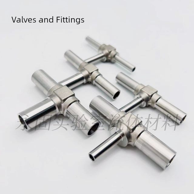 316L stainless steel clamp tee high pressure 3mm 6mm 1/8 1/4 3/8 1/2 8mm silver-plated carburized