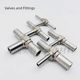 316L stainless steel clamp tee high pressure 3mm 6mm 1/8 1/4 3/8 1/2 8mm silver-plated carburized