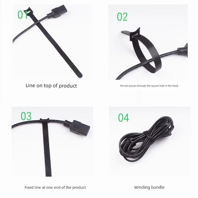 Wire management with Velcro bundled wire management with cable management computer headphones data cable storage fixed winding cable strap