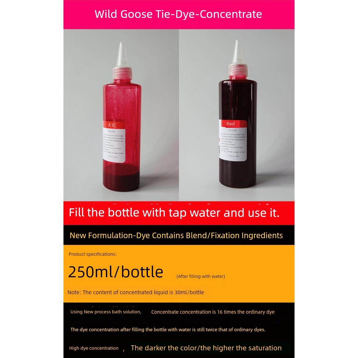 Dayan Tie-Dye Special Dye DIY Handmade Cold Water Dye Non-Boiling Pigment Indigo Large Bottle Concentrated Liquid 250ml