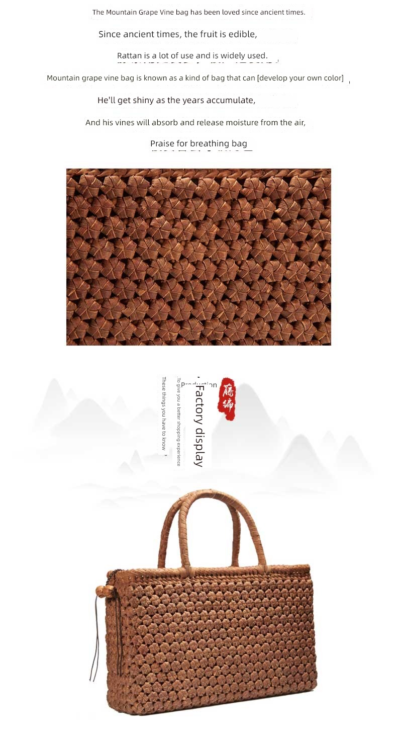 Vitis amurensis Rattan weaving Export Japan Italy handbag