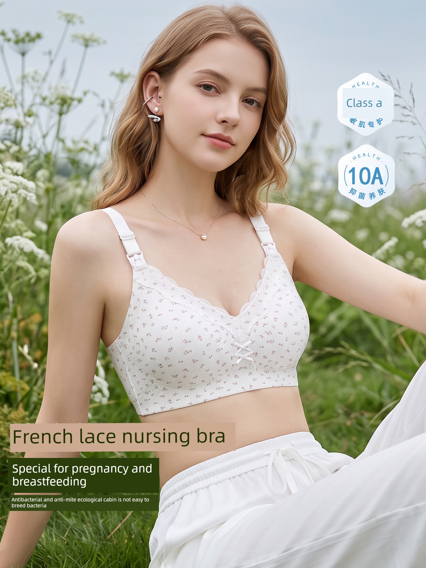 Breastfeeding Bra for Postpartum Nursing, Special for Breastfeeding, Anti-Sagging, Breathable, Non-Constricting, Maternity Bra for Pregnant Women, Summer Thin Style