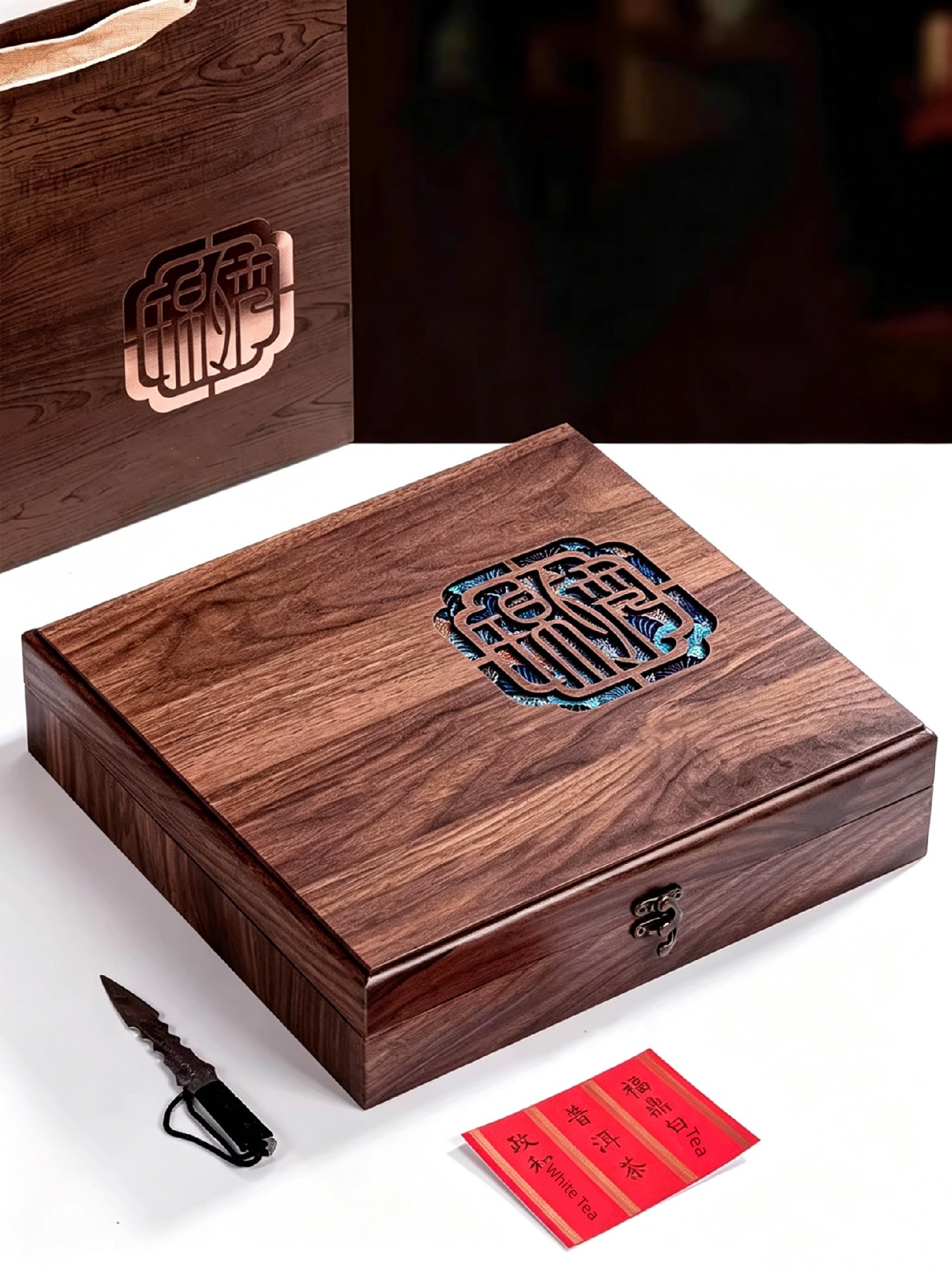 High-Grade 350G White Tea Cake Universal Gift Box