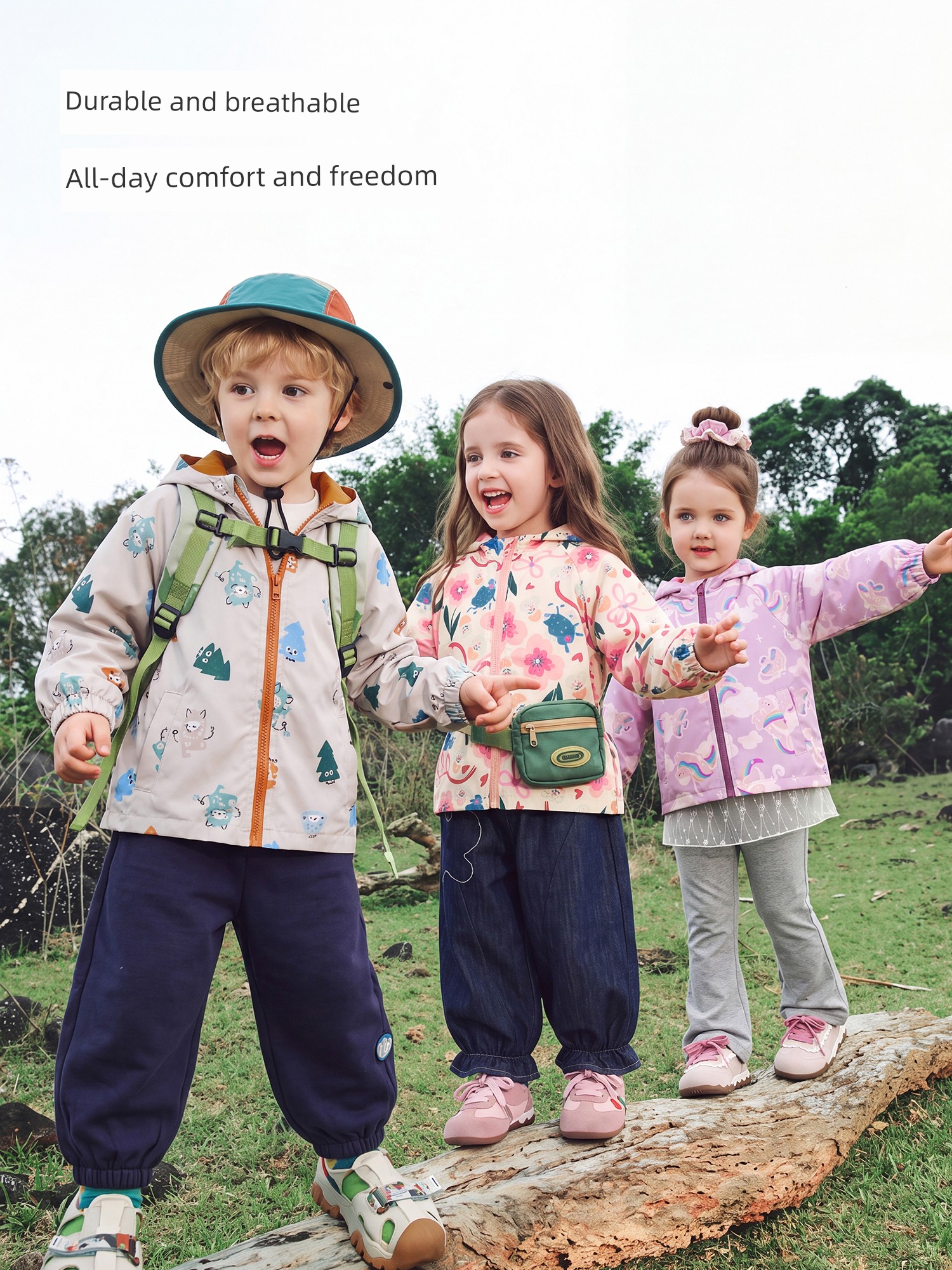 [All Girls' Wardrobes Live Broadcast Room] Jellybaby Kidsren's Soft Shell Jacket Girls' Three-In-One Jacket — 2