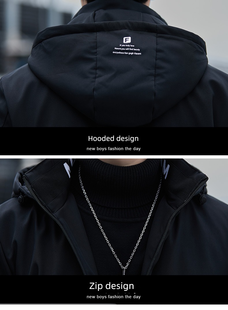 dandy winter removable Autumn clothes Hooded loose coat
