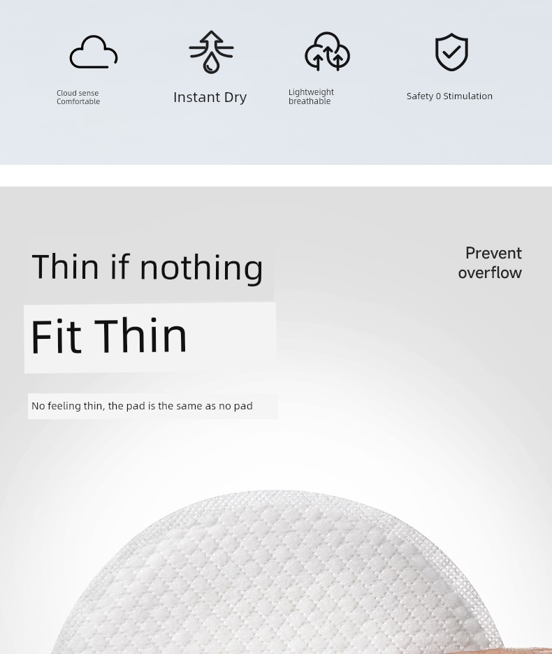 Female Ultra-Thin Disposable Anti-Overflow Breast Pad Breathable Breastfeeding Spill Prevention Breast Pad Breast Milk Milk Leak-Proof Pad Breast Pad * — 1