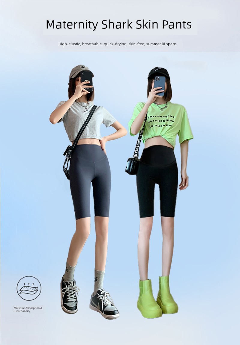 Half Length Summer Thin Outwear Barbie Shorts for Pregnant Women — 3