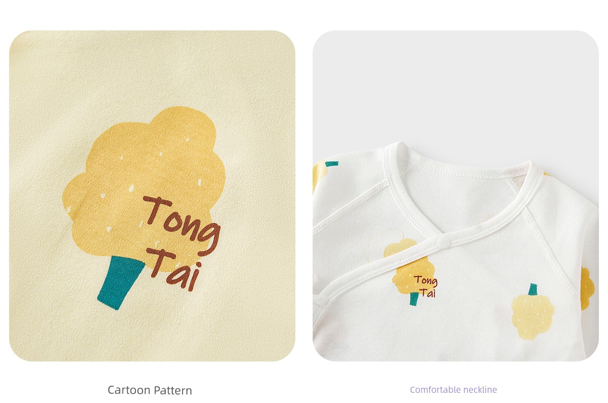 Tongtai Spring and Autumn Pure Cotton 0-June Baby Jumpsuit — 17