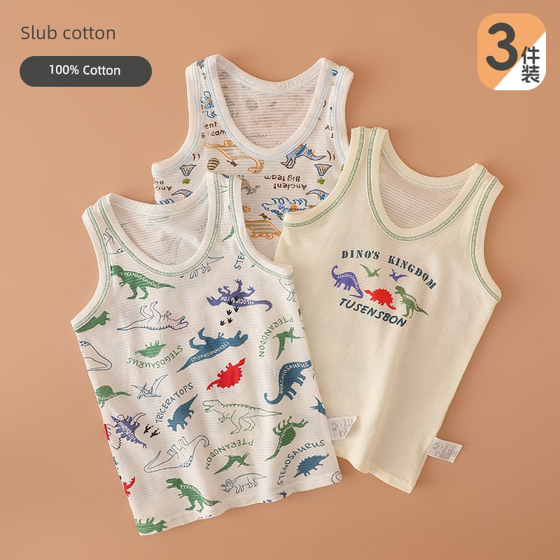 Summer Bottoming Shirt Sweat-Absorbent Breathable Hurdle Pure Cotton Vest — 3