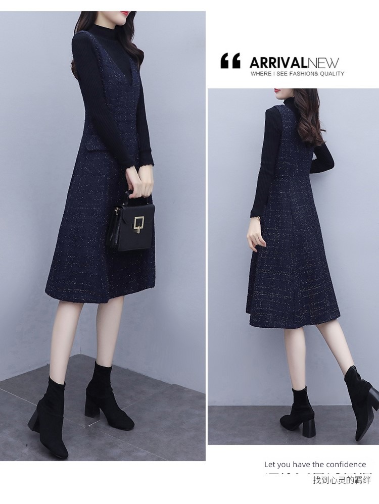 Wool Autumn and winter atmosphere Vest Medium length Lay a foundation vest