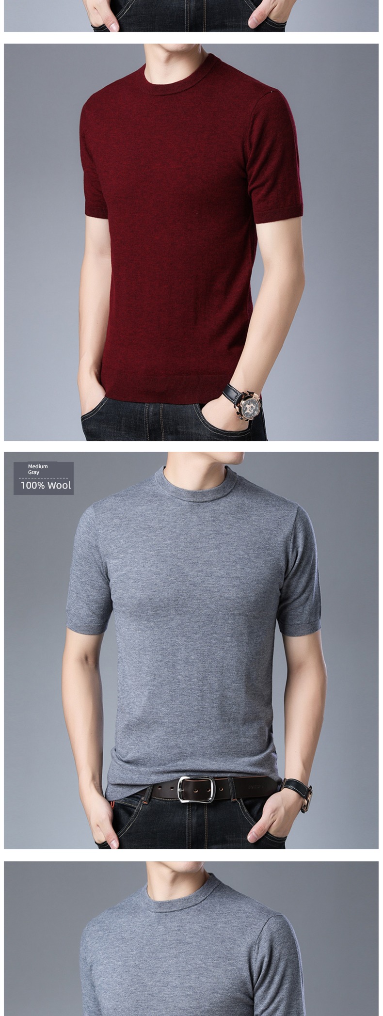 Autumn and winter Round neck Thin money Half sleeve Compassionate pure cardigan