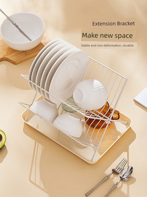 Modern Housewife Dish Storage Rack Multi-function Kitchen Sink Household Foldable Countertop Drain Bowl Rack Storage Rack