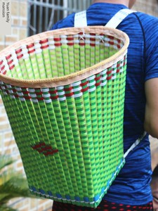 Handmade Bamboo Basket for Adults, Colorful, Large Size, for Home Use, Shopping, Sichuan Bamboo Basket, Bamboo Wicker Ba