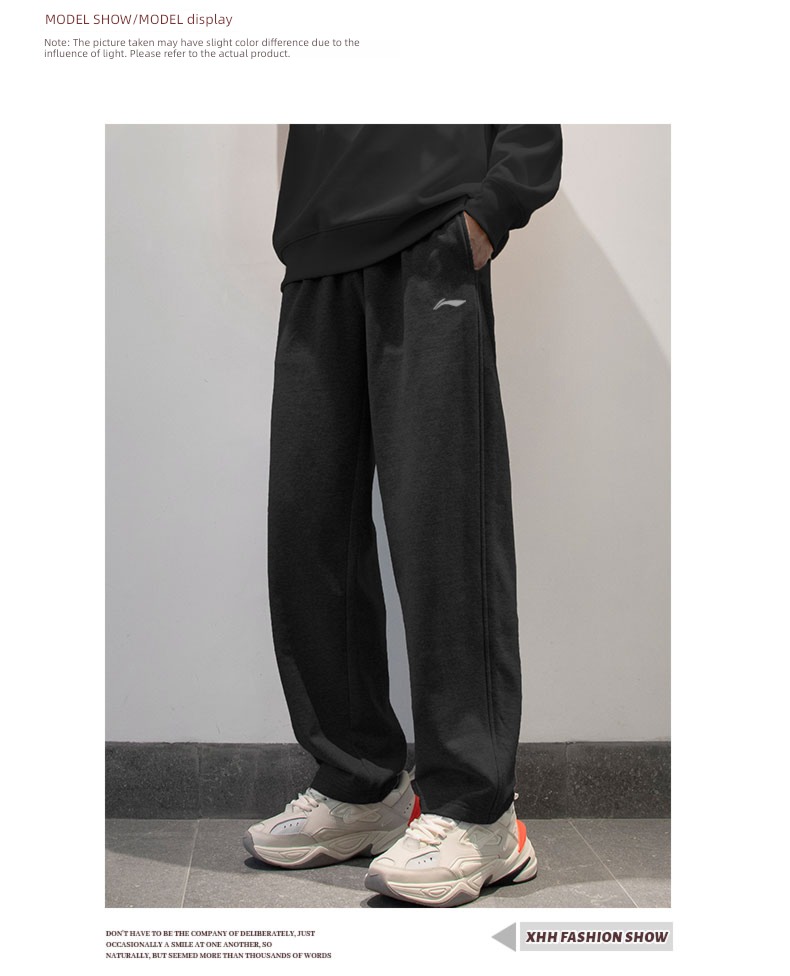 man run Flat mouth Self-cultivation Straight cylinder keep warm Sports pants