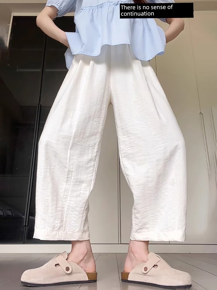 Maternity Pants for Spring, Autumn, and Summer 2026, New Style, Non-Tight on the Belly during Pregnancy, Adjustable, Casual, Loose-Fitting Carrot-Style Cropped Pants for Outdoor Wear