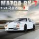 1 24 Mazda RX7-FC Street Car Version Alloy Simulation Car Model Seiko Ornaments Boy Children's Car Toys