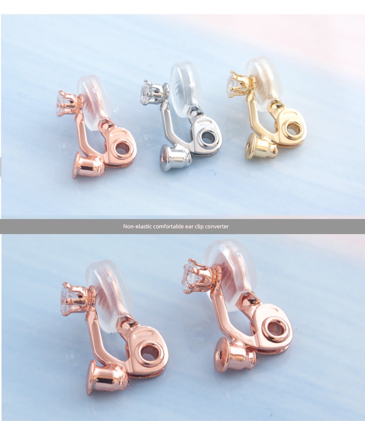 Multi purpose Artifact rhinestone Cushion Plug in Ear Studs
