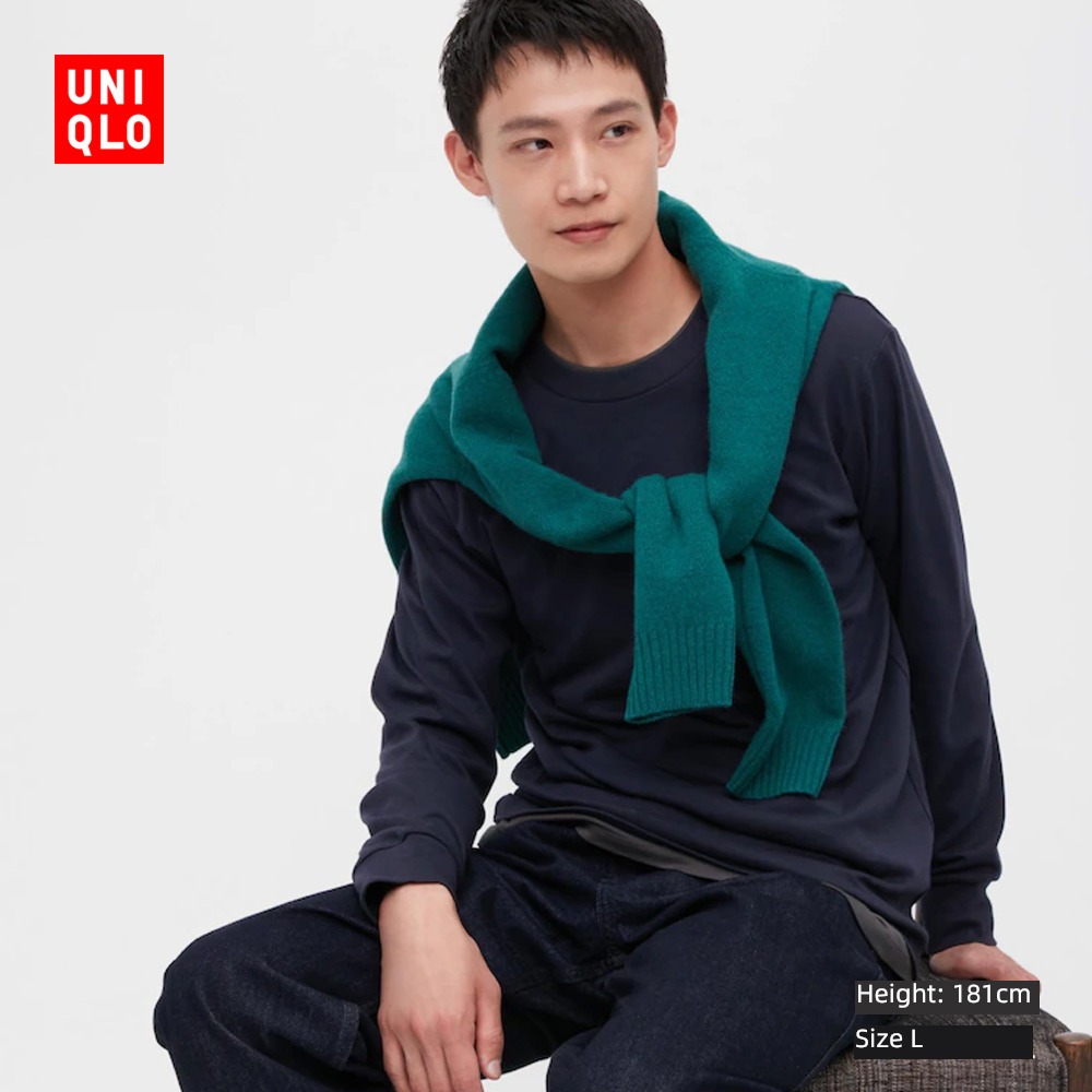 UNIQLO soft Long sleeve Autumn and winter New products Round neck T-shirt