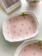 Anmu Liangpin ins pink tender strawberry hand-painted underglaze colored ceramic plate rice bowl pot home cute girl tableware