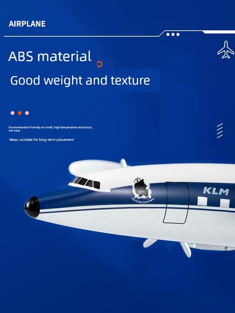 Simulated ABS assembled aircraft model L-1049 KLM DASH8Q300 Air New Zealand ornaments