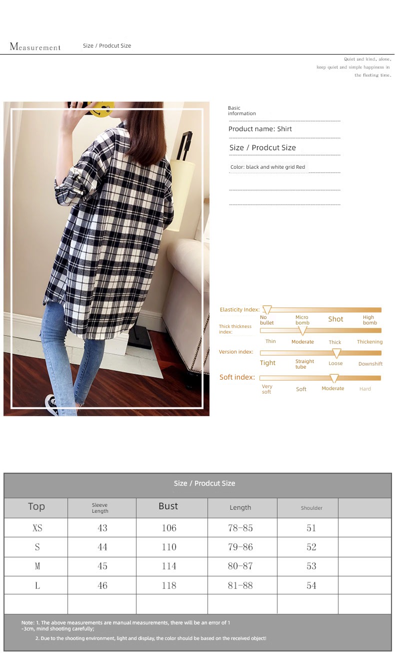 Wear out lattice Long sleeve easy Retro Hong Kong flavor shirt