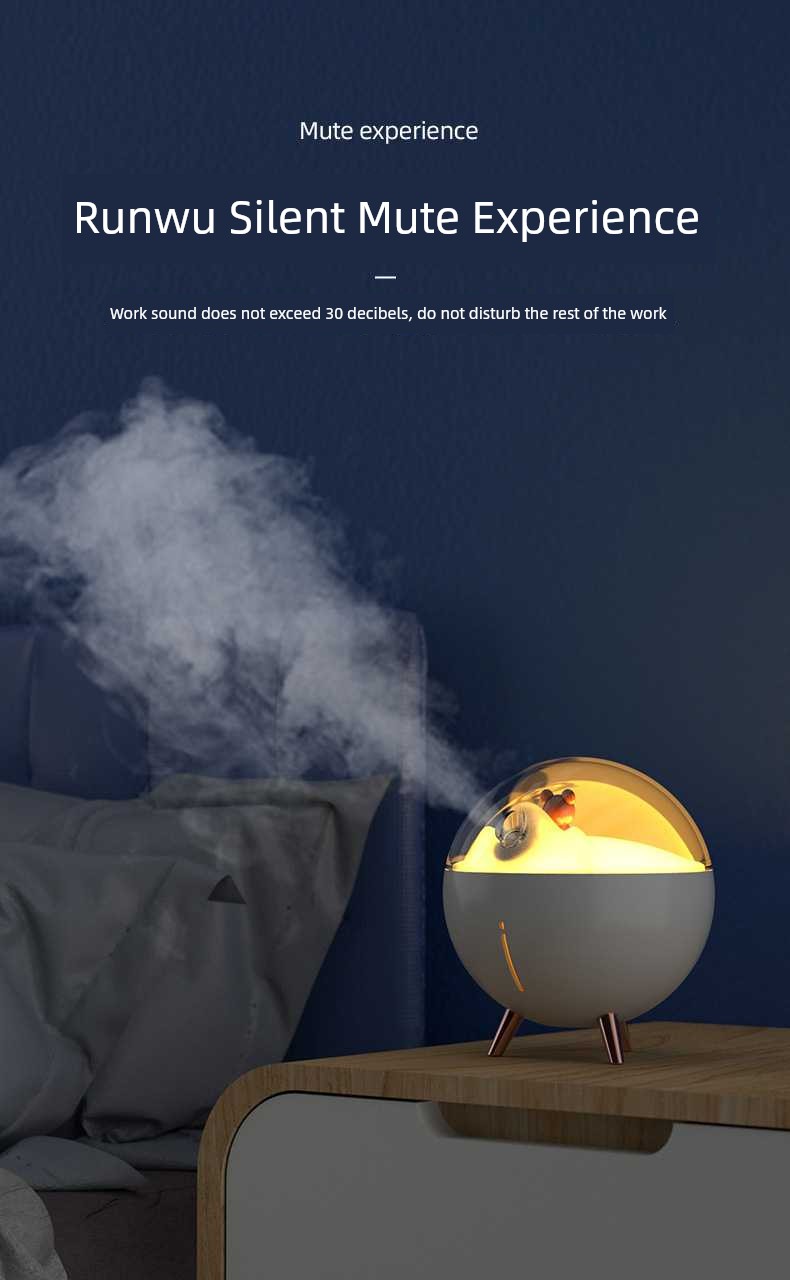 Space Bear Humidifier Night Light Feature