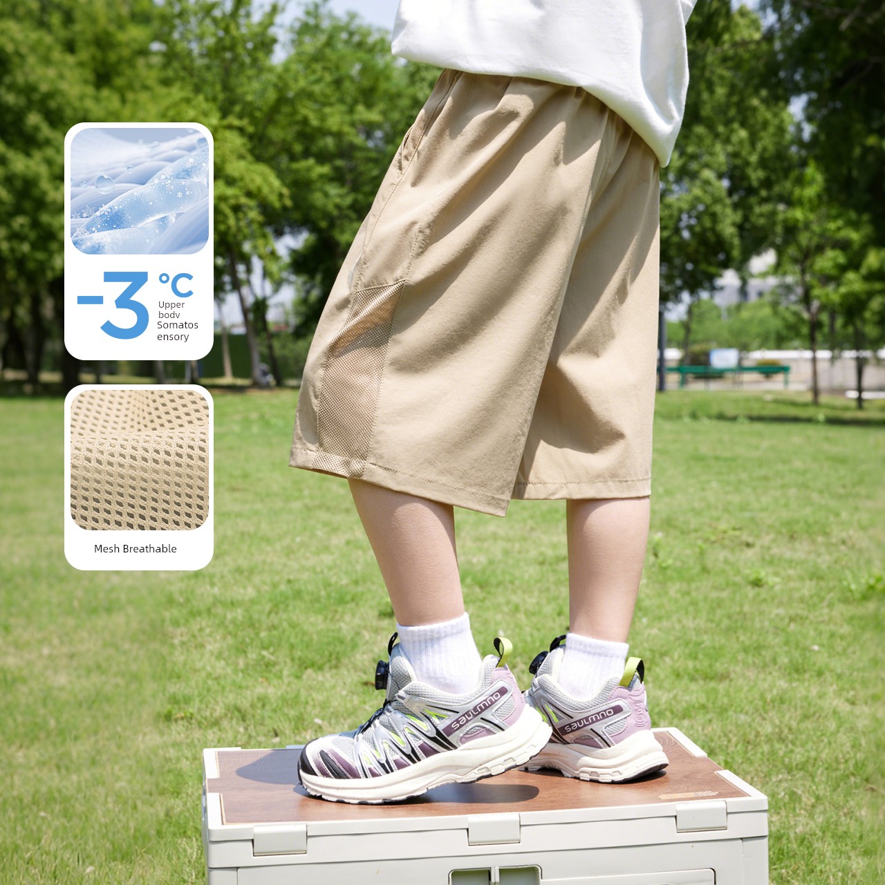 Zuoxi Children's Clothing Boys' Shorts Summer Thin Cool Breathable Pants 2026 New Children's Summer Five-Point Pants Trendy — 3
