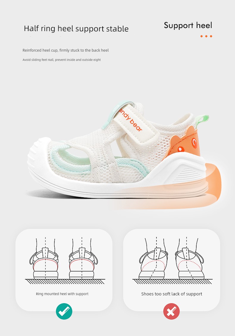 Baby Toddler Shoes Sandals Summer Mesh Shoes Baby Shoes Soft Bottom 1-2-3 Years Old Boys and Girls Functional Non Slip Soft — 8
