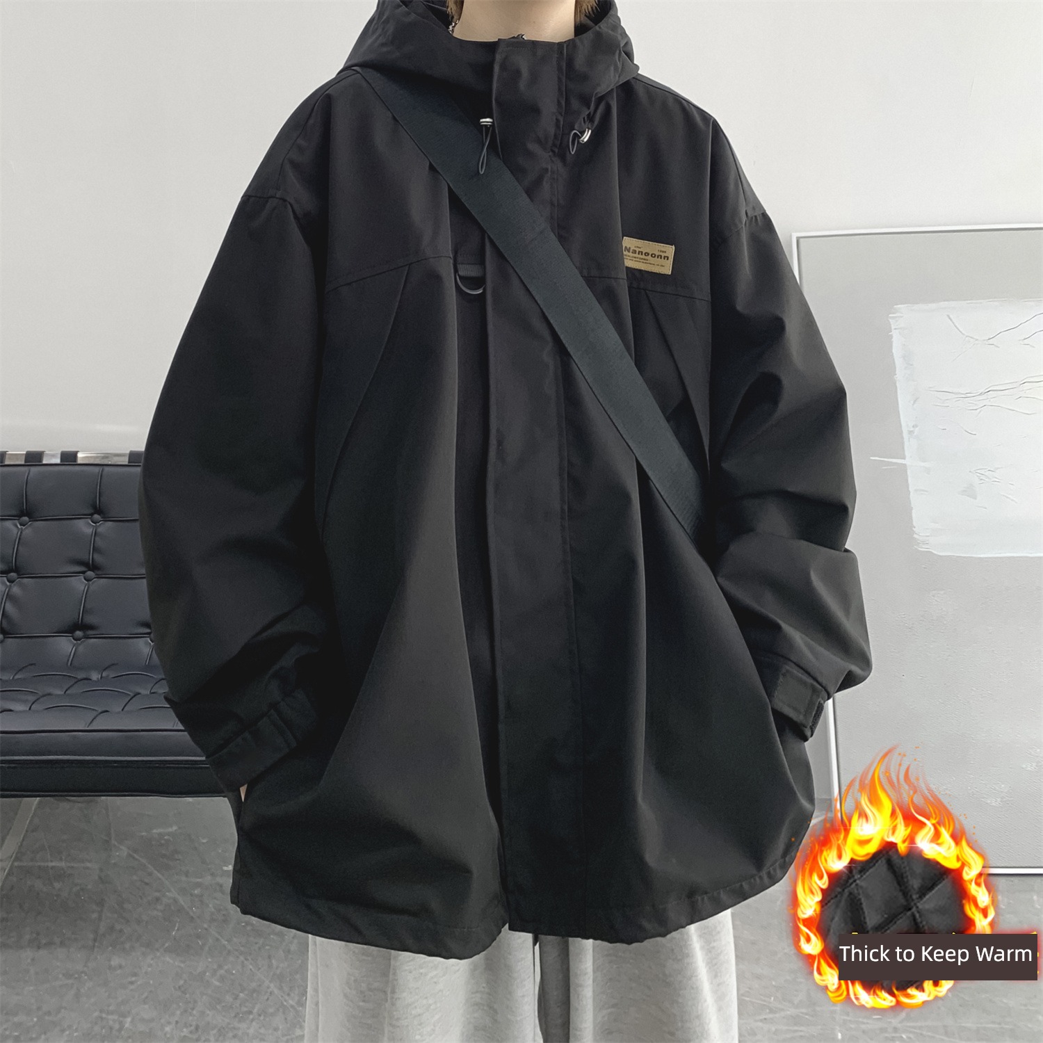 Chaopai Japanese  Functional wind Black Warrior Autumn and winter pizex