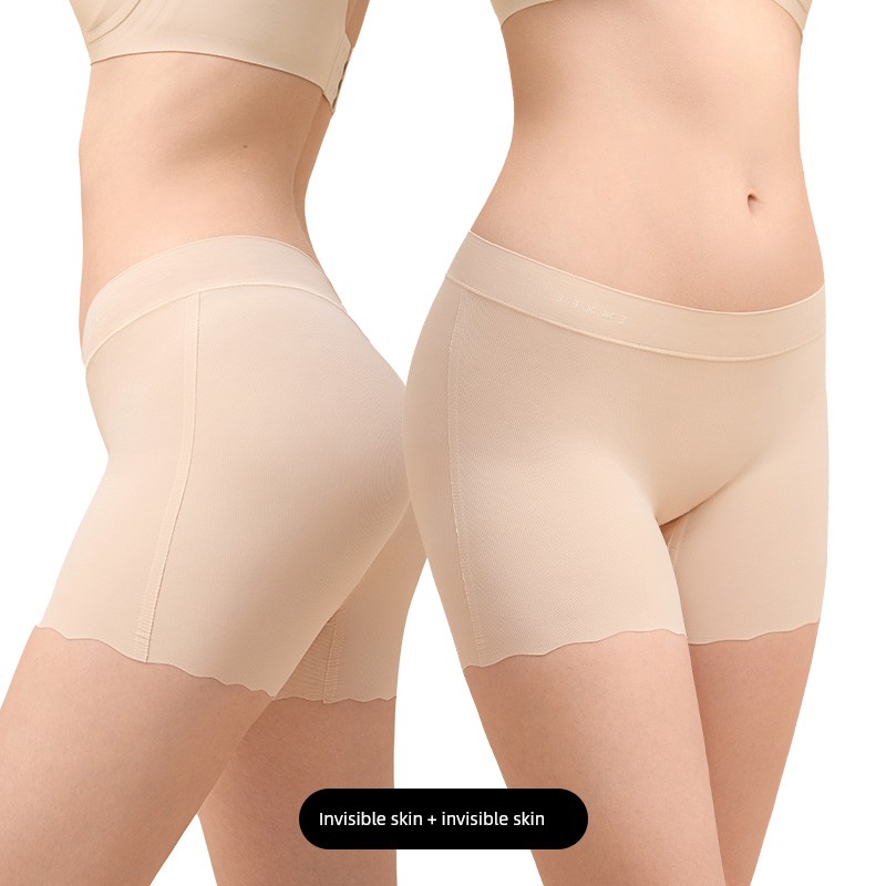 Manxi Maternity 2-in-1 Safety Shorts Anti-Exposure Underwear Low and High Waist Leggings Spring/Summer Thin Ice Silk Shorts — 1