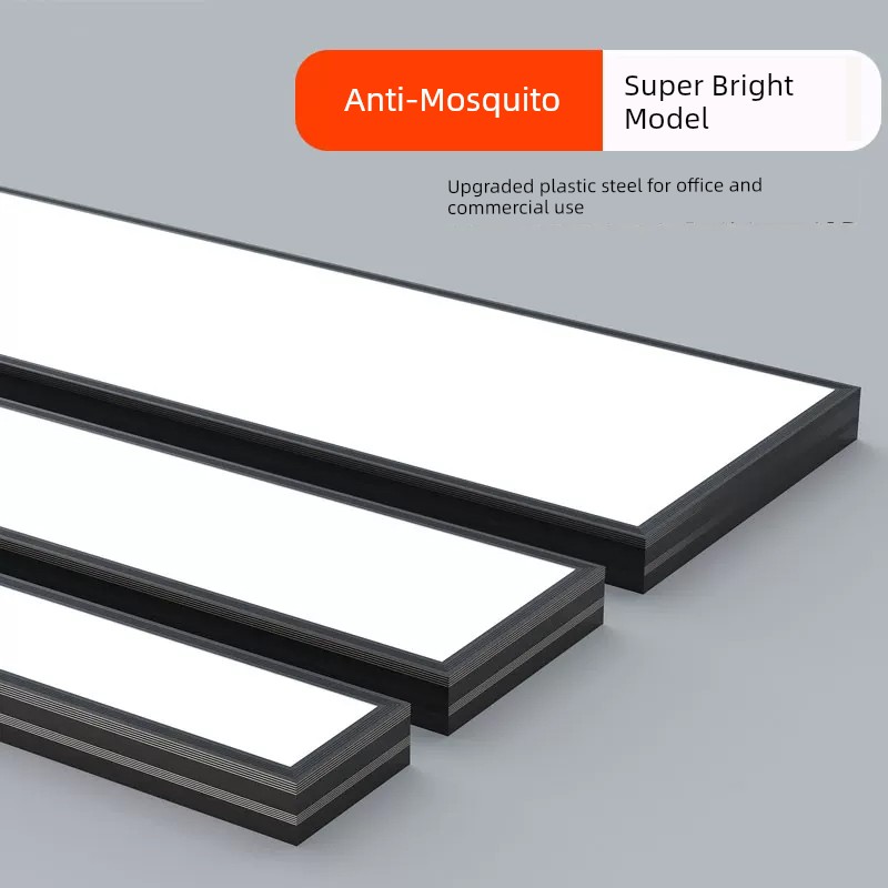 LED Strip Office Classroom Tri-Proof Light Store Supermarket Square Tube Ceiling Suction Dedicated Aluminum Grid Lighting Lamp