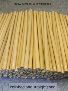 Hollow Bamboo Yellow Bamboo Jade Bamboo Cucurbit Flute the Pen Bamboo Man Bamboo Straw Pipo Writing Brush Crisp Raw Mate