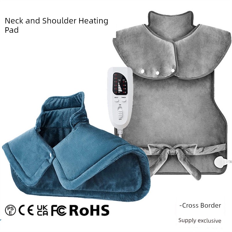 臺灣肩周炎理療電熱毯110v220小型頸部背部電發熱披肩電熱腿腰部