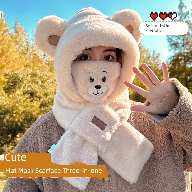 lovely one female winter Windbreak Cold proof Hat scarf