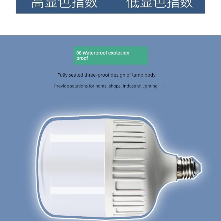 LED Bulb E27 Screw E40 High-Power Bulb For Home Factory Workshop Outdoor Super Bright Lighting Energy-Saving Lamp