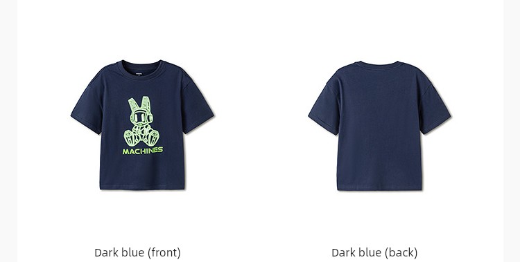 Balabala Short Sleeve Tops Casual Pure Cotton Children's Clothing — 42