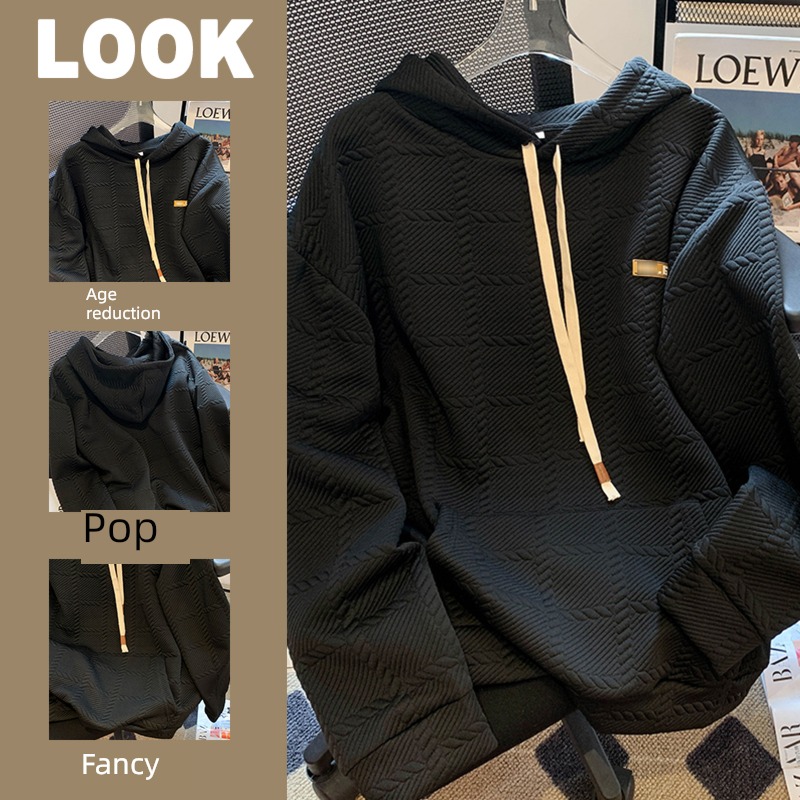 Mall withdrawal Label cutting Hooded Sweater Lazy wind Condom