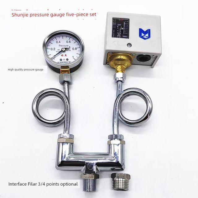 Fully automatic steam generator electric boiler pressure controller adjustable pressure switch pressure gauge bending pipe tee