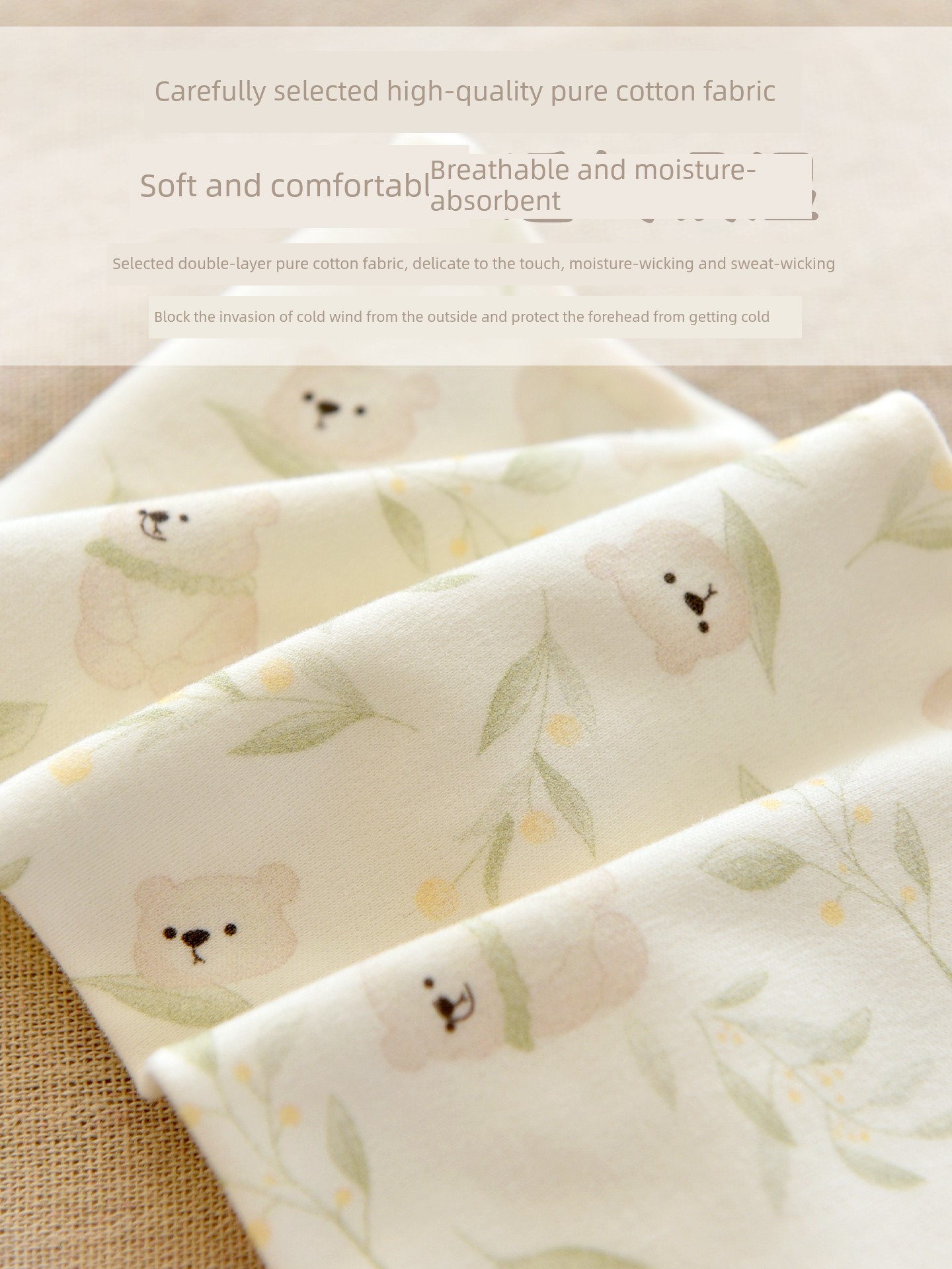Pure Cotton Postpartum Headband for Mothers, Windproof and Warm, Breathable Headscarf for Forehead Protection, Suitable for All Seasons — 3