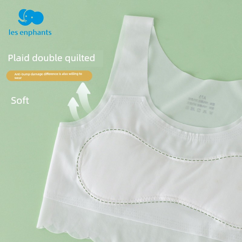 Liyingfang Girls' Vest for the Developmental Stage, Anti-Bump, Cool-Feeling Ice Silk Underwear, Tube Top for Children — 2