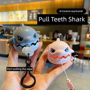 Pull Thread Bite Shark Pendant Can Drawstring Decompression Artifact Big Fish Eat Small Fish Creative Bag Little Shark K
