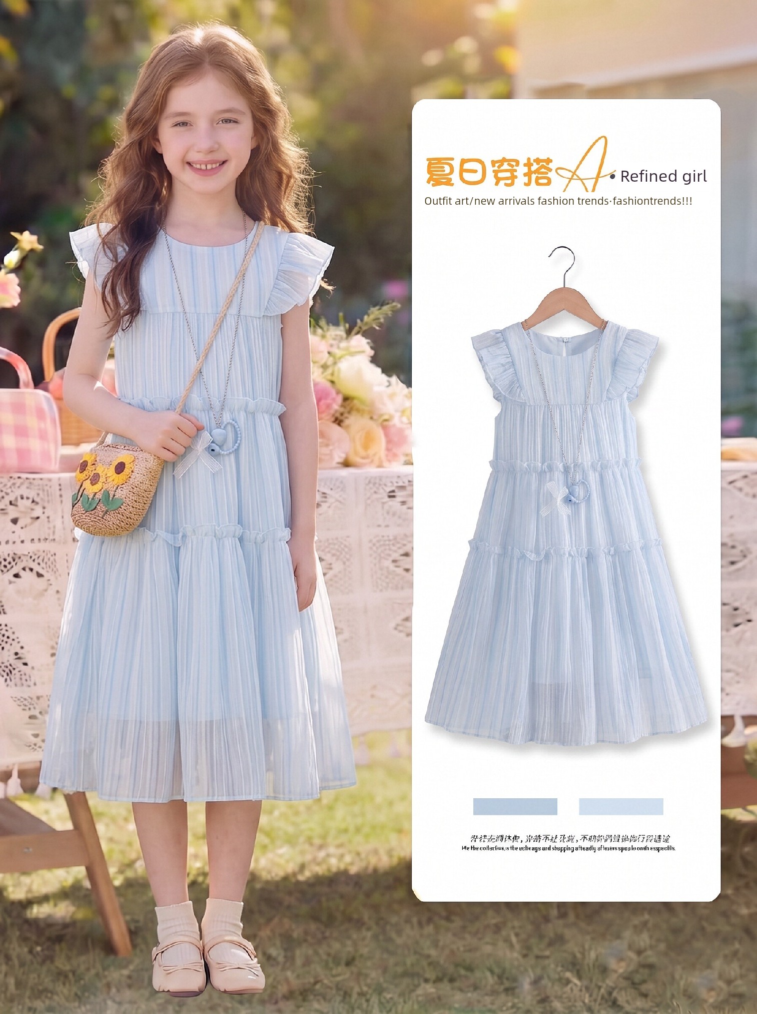【Clearance Sale, Buy More for Better Deals】Girls' Summer Dress 2026 New Model Princess Dress for Girls — 7