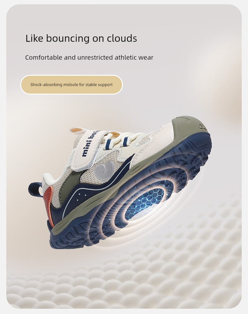 Mini Balabala Kidsren's Shoes 2026 Autum New Boys' Breathable Sports Shoes Mesh Baby Toddler Shoes — 3