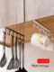 Home iron cabinet storage rack multi-function hook wardrobe tidy rack kitchen mark-free nail-free hook