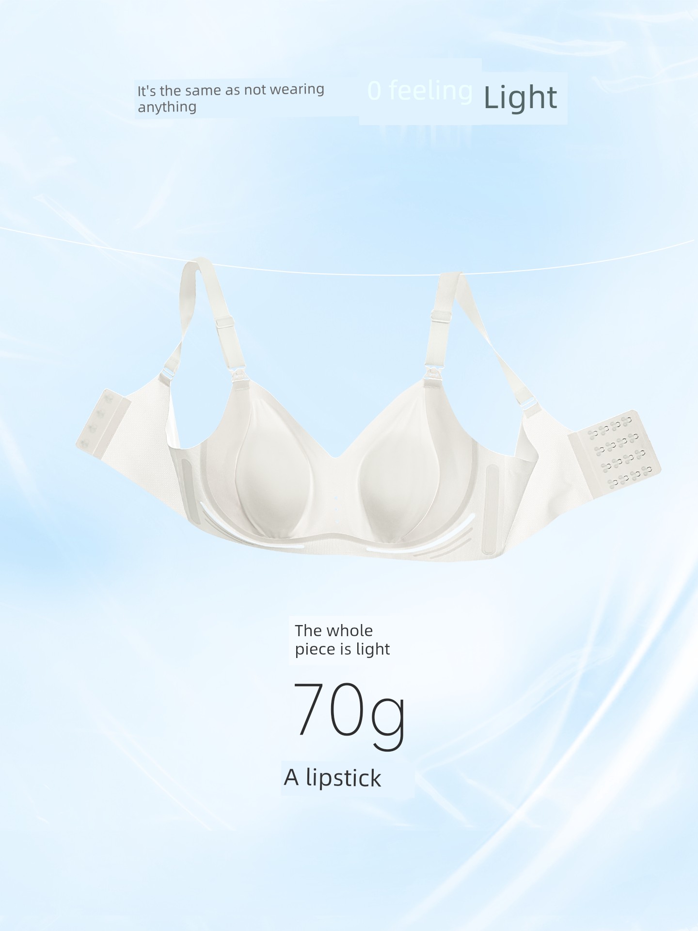 Domiamia Lightweight Front-Opening Nursing Bra, Thin and Breathable, Anti-Sagging, Night-Use Postpartum Bra for Pregnant Women — 2