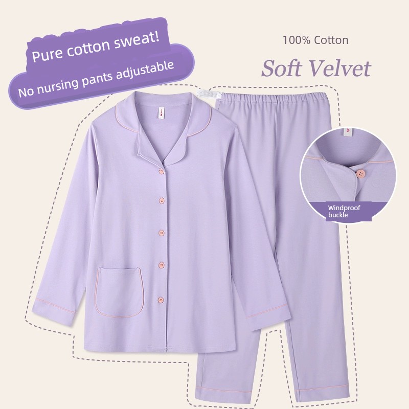 Yatmao Cotton Autumn and Winter Maternity Home Wear — 1